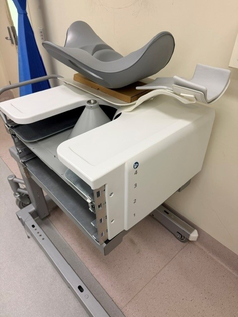 Siemens Symbia Evo Excel patient positioning accessories including head holder, armrest and pinhole collimator cone